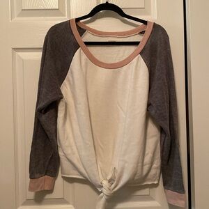 Womens swearshirt super soft , tie at the bottom